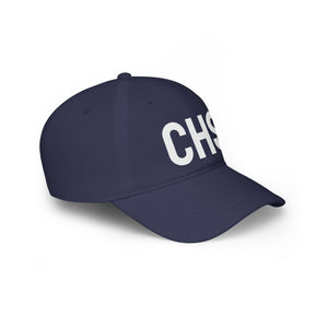 CHS hat in soft cotton twill with adjustable Velcro strap and embroidered logo