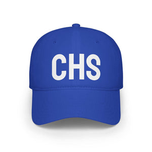 CHS hat in soft cotton twill with embroidered logo and adjustable Velcro strap