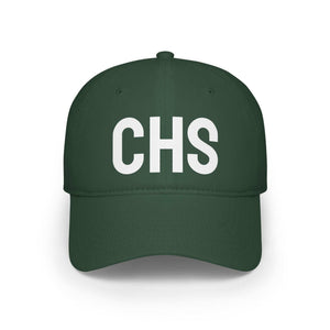 CHS hat in soft cotton twill with embroidered logo and adjustable Velcro strap