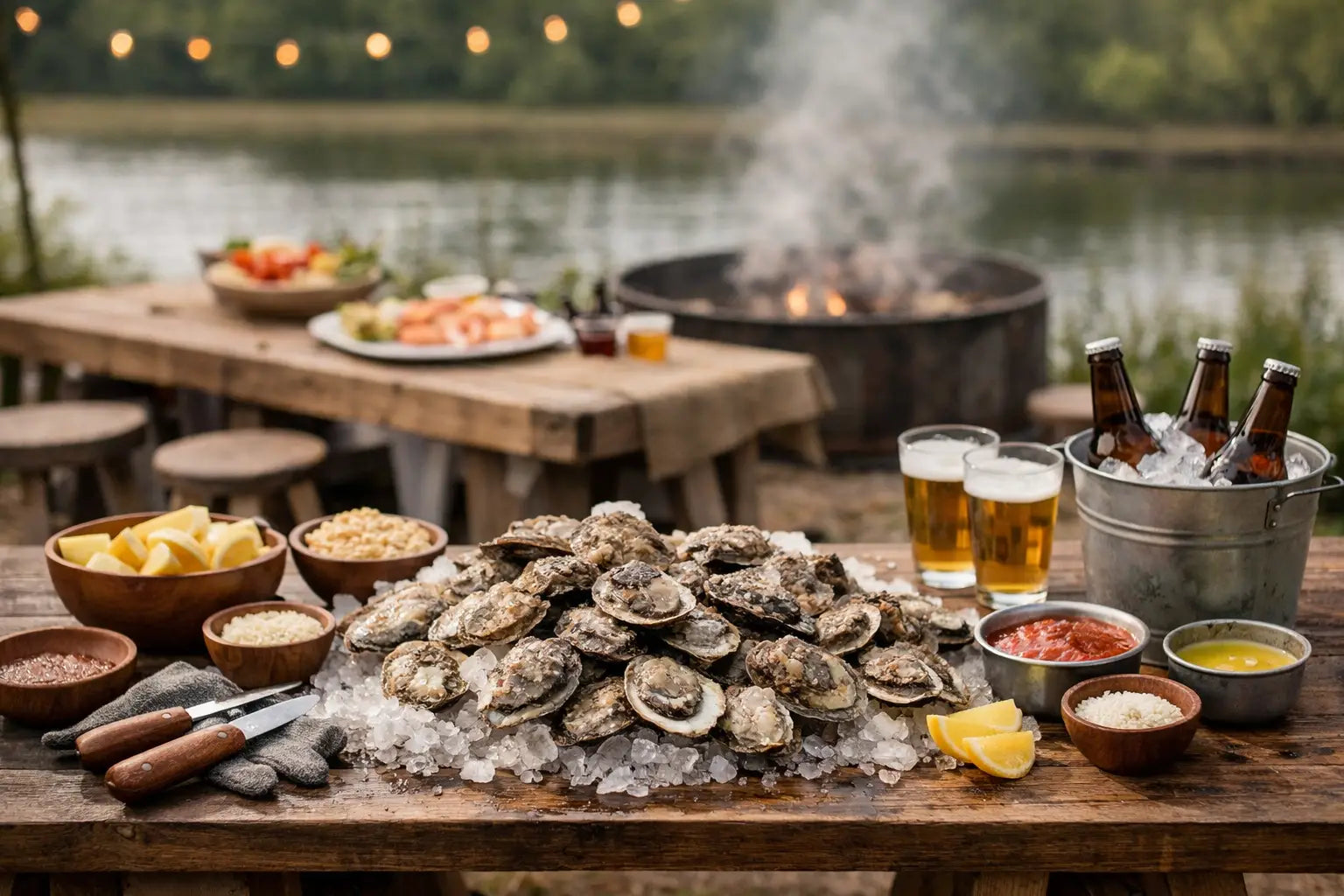 9 Oyster Roast Table Setup Ideas