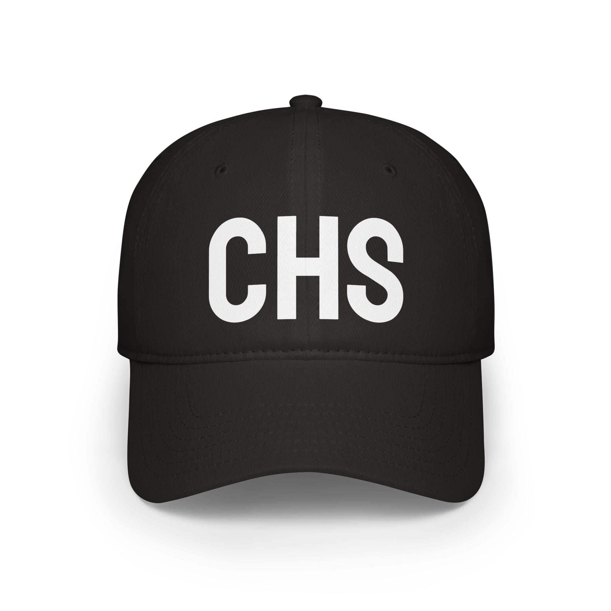 CHS hat in soft cotton twill with adjustable strap and embroidered logo