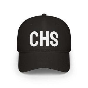 CHS hat in soft cotton twill with adjustable strap and embroidered logo