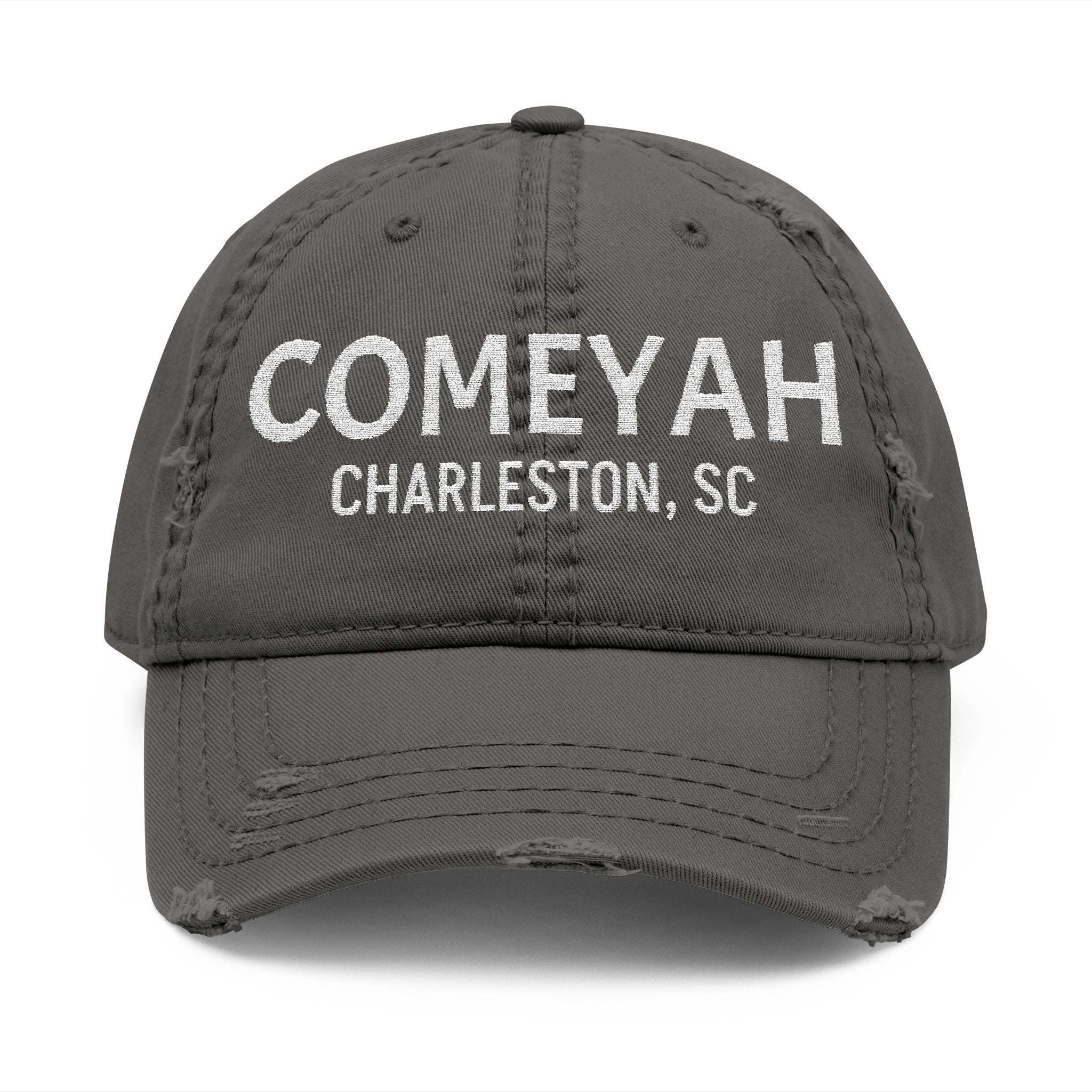 Comeyah Well Worn Hat with distressed cotton twill and adjustable closure