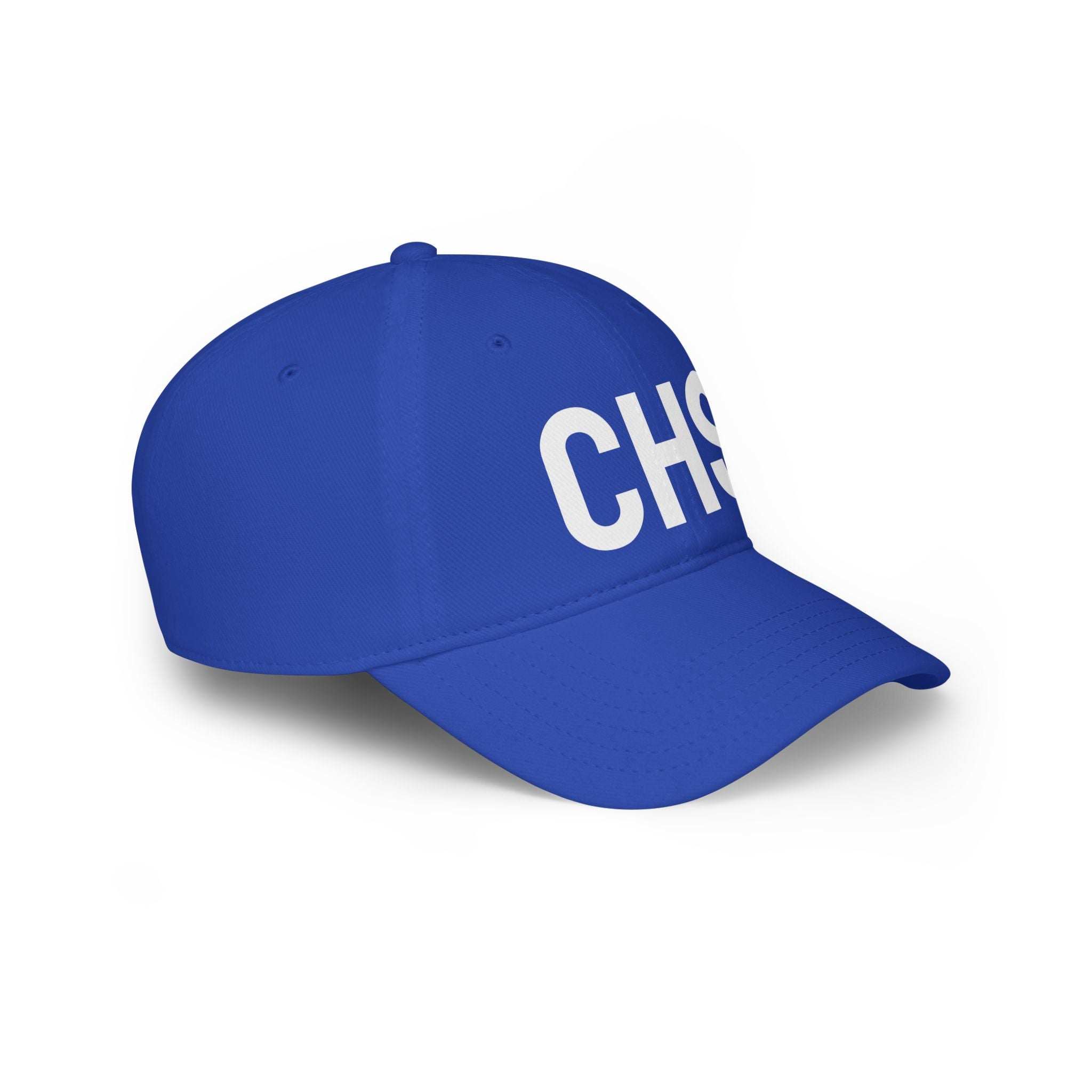 CHS hat made of soft cotton twill with embroidered logo and adjustable Velcro strap