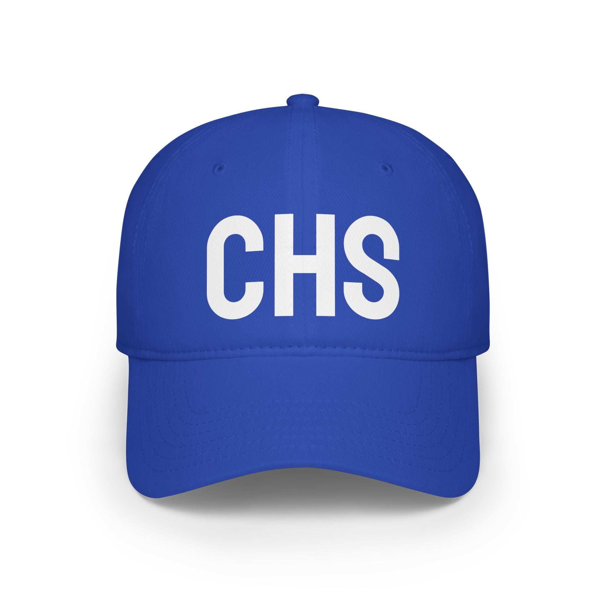 CHS hat in soft cotton twill with embroidered logo and adjustable Velcro strap