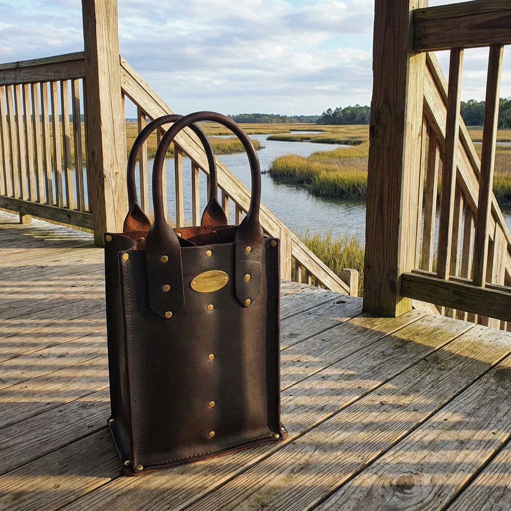 Handcrated Custom Leather Bottle Bags